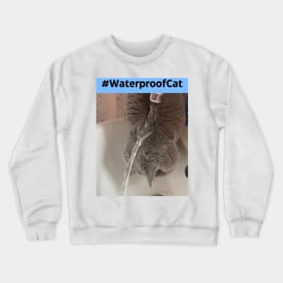 Waterproof Cat Crewneck Sweatshirt